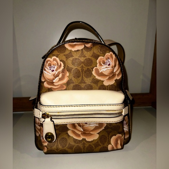 2018 Coach Backpack, Floral Print - Picture 1 of 4